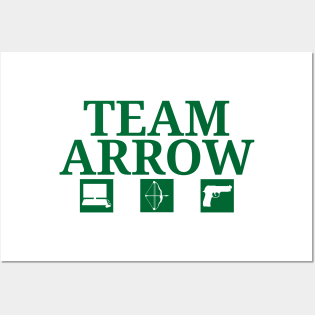 Team Arrow - Symbols w/ Text - Weapons Wall Art by FangirlFuel